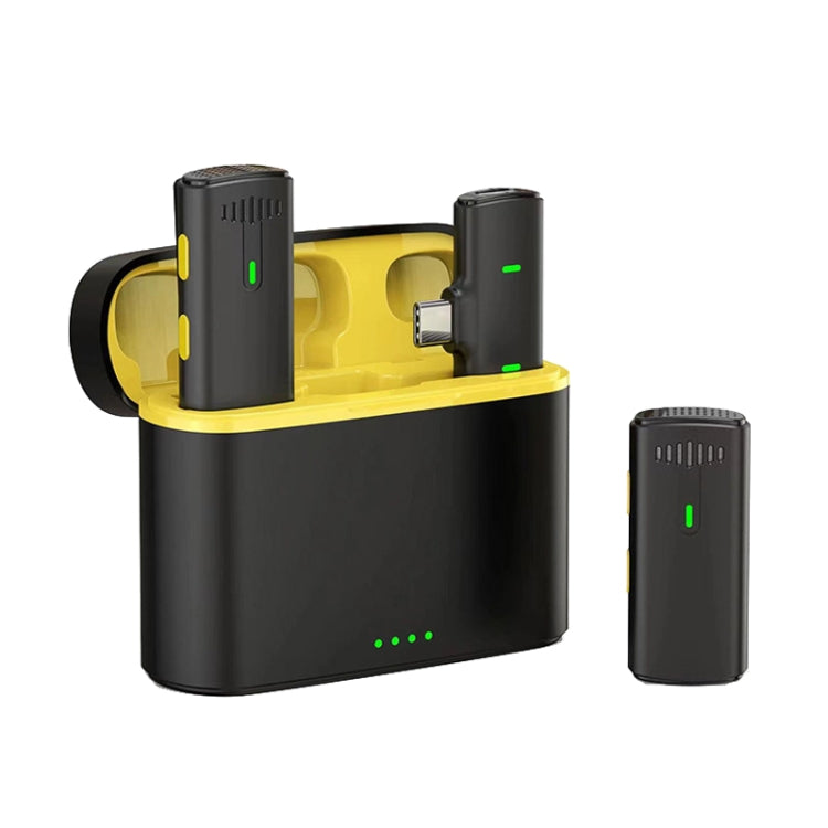 Uno o due microfoni wireless con microfono lavalier per registrazione all'aperto con cancellazione del rumore, Type-C, 8 Pin Uno o due microfoni wireless con microfono lavalier per registrazione all'aperto con cancellazione del rumore, Type-C, 8 Pin